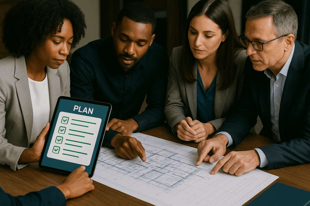 A diverse group of Building safety governance professionals