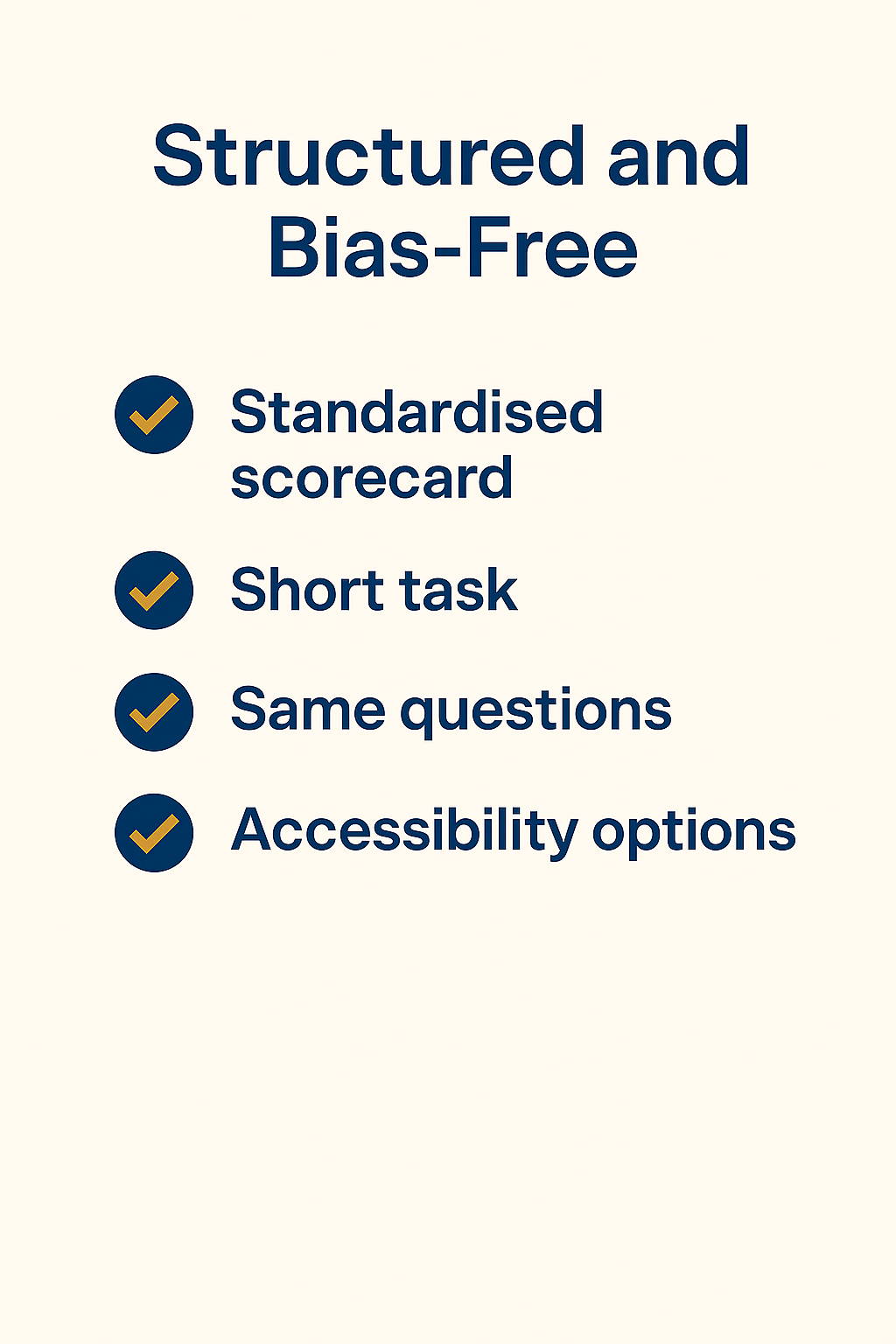 Diversity in Building Safety Checklist graphic highlighting fair and bias-free interview practices
