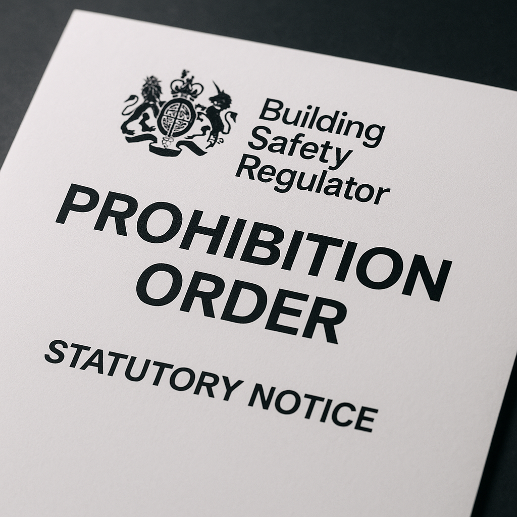 Close-up of an official government-style document titled 'Statutory Remediation Notice,' emphasizing the new legal enforcement and non-compliance penalties for building owners. Cladding Remediation