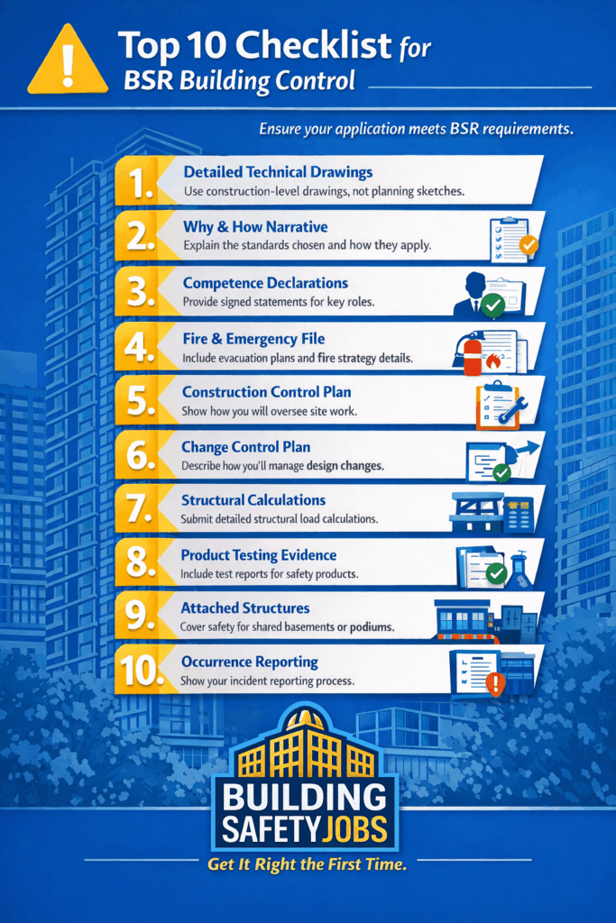 Top 10 Checklist for BSR Building Control Approval